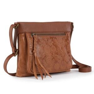 The Sak floral print  brown leather  crossbody